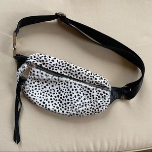 bum bag waist bag b&w fur speckles fanny pack